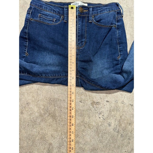 Mudd Jeans Women's Size 3 Blue Denim High-Rise Legging FLX Stretch Flat Front - Picture 5 of 12